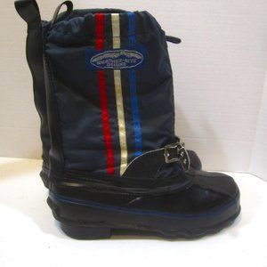 WeatherRite Leather Rubber Navy Steel Toe Boots 8